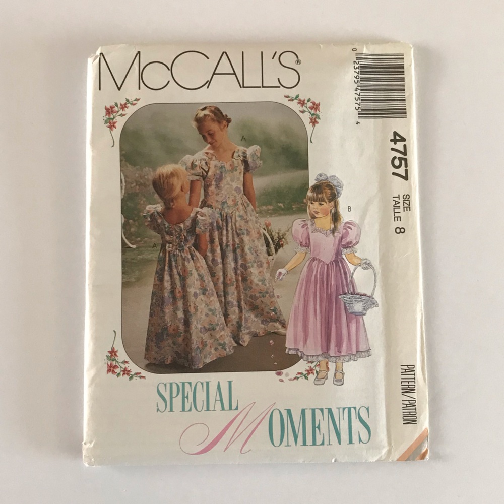 🧵3for12🧵 VTG McCall’s Pattern 4757 Child’s Gown Dress